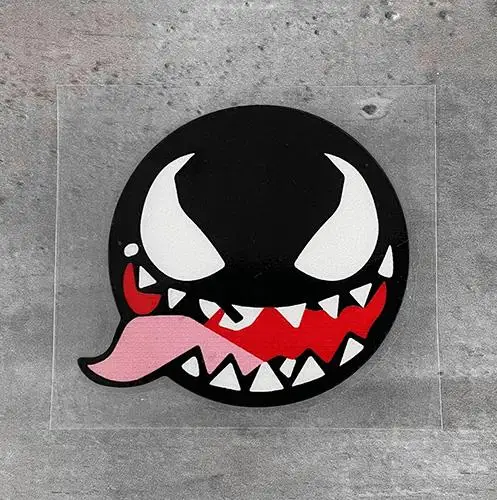 Виниловая наклейка с изображением смешного монстра ярких светоотражающих ядов