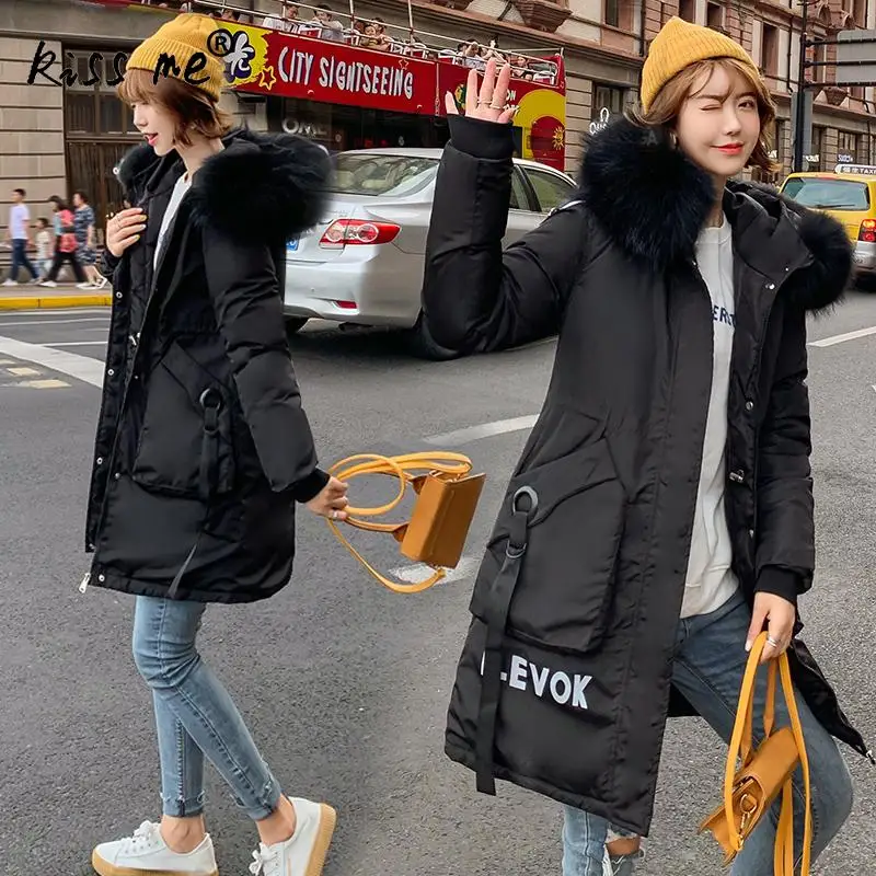 Winter Thermal Outdoor Coat Loose Camping Hiking Down Jacket With Siamese Cap Women Long Windproof Hooded Solid | Спорт и