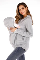 long sleeve maternity warm cotton clothing mother autumn winter women hoddies carry baby holder infant sweatshirt jacket carrier