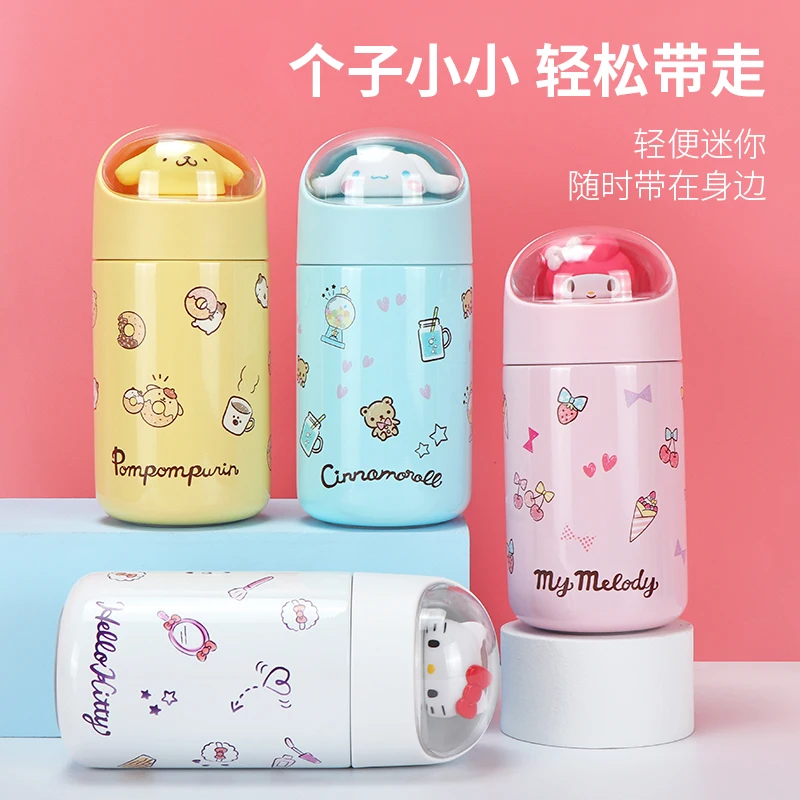 15 5 см Kawaii Sanrioed Mymelody HelloKt Cinnamoroll помпон Purin Мужская и Женская Студенческая чашка для