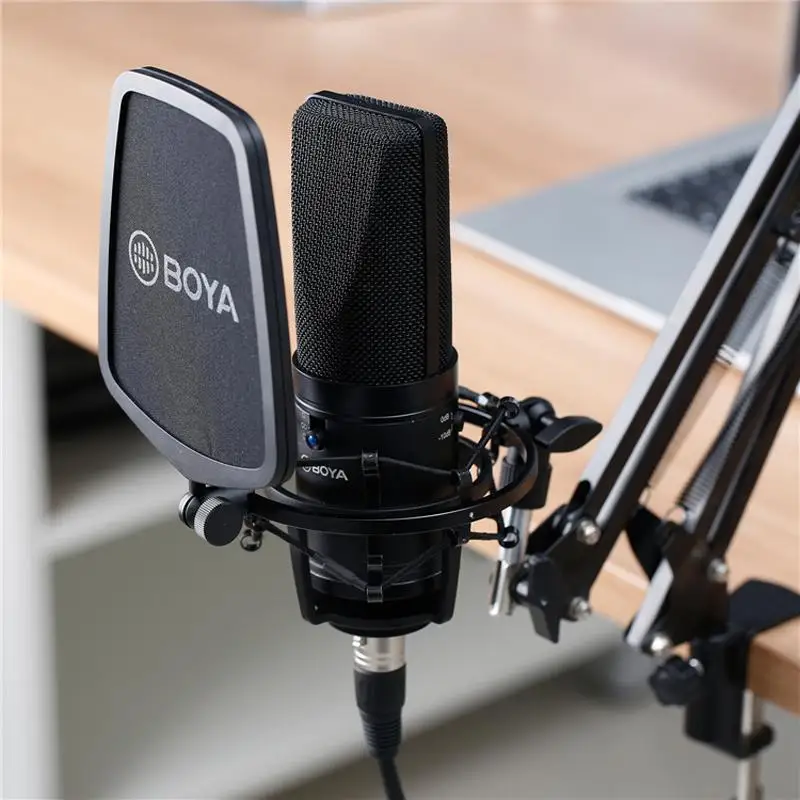 BOYA BY-M1000 конденсаторный микрофон Большая диафрагма 3 Полярных узора для певца