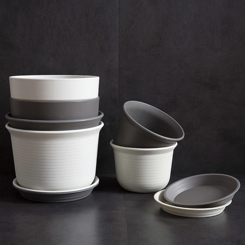 Домашний пластиковый горшок для растений цветочный поднос с ремнем оригинальный