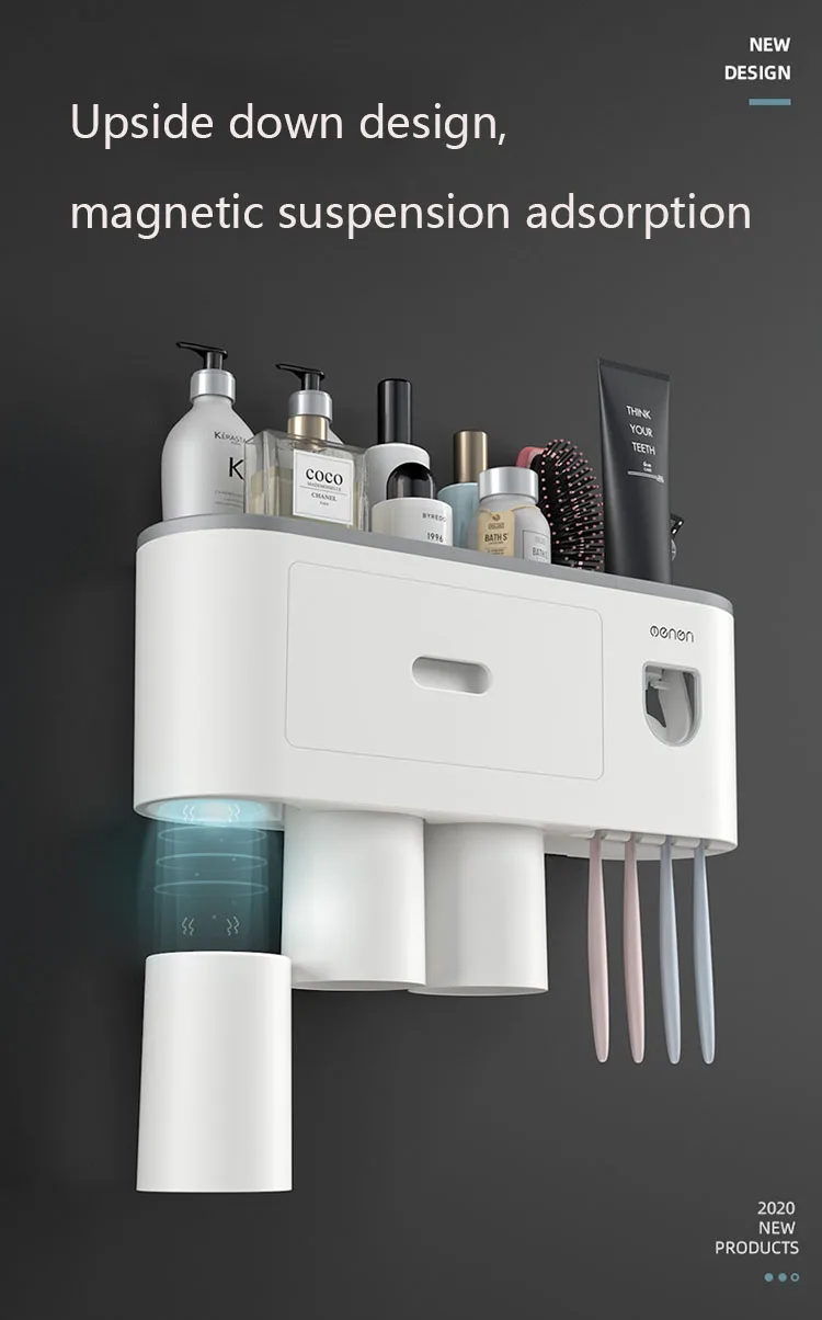 Многофункциональный настенный держатель для зубной щетки автоматический