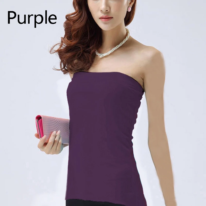 Топ-бандо женский бесшовный из хлопка без бретелек для фитнеса | Женская одежда