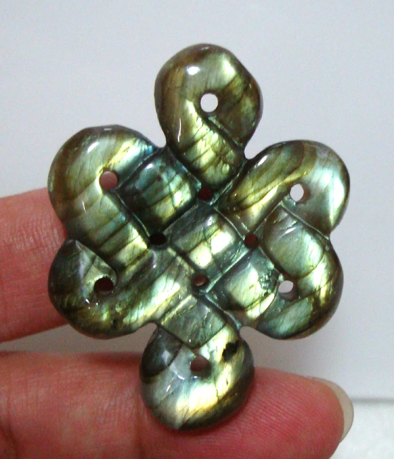 Бесплатная доставка натуральный лабрадорит резная китайская фотография Женские