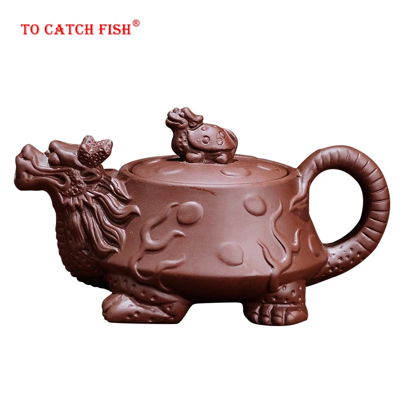 Новый Традиционный китайский чайный горшок из красной фиолетовой глины чайник с