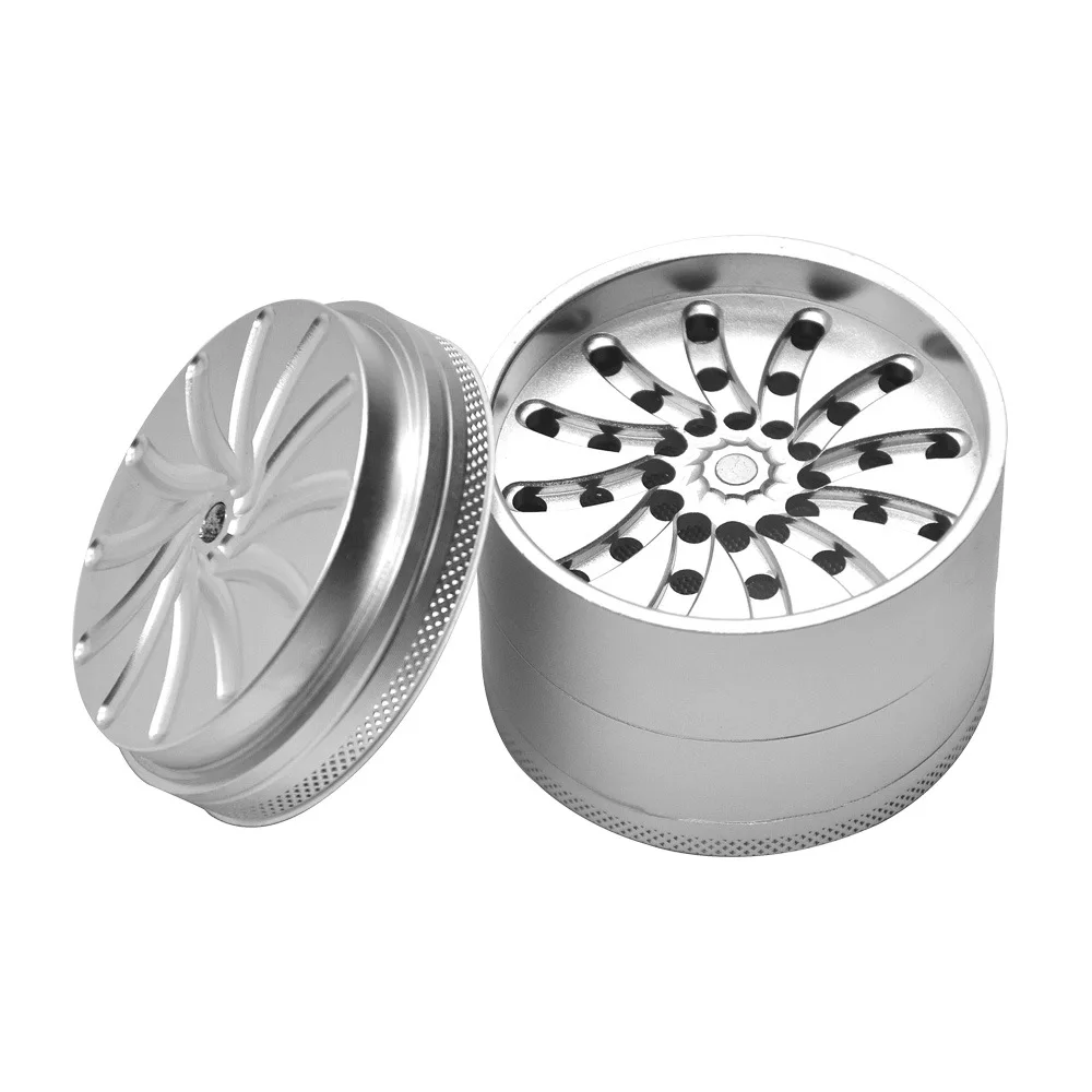 Ананас турбина 63 мм 4 шт. алюминиевая травяная шлифовальная машина с паз