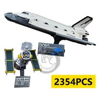 in stock new 2354pcs spacespace shuttle discovery space shuttle model fit 10283 al building blocks bricks toy gift kid