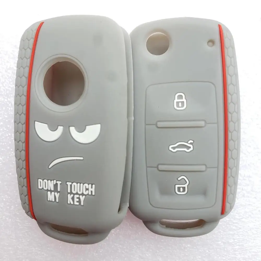 Силиконовая крышка с дистанционным управлением без ключа для VW Caddy Golf Jetta Polo Passat
