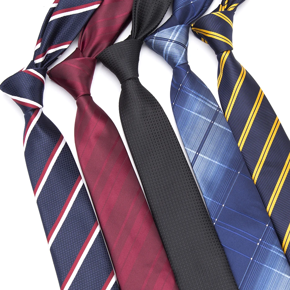 

Men Ties Striped Business 6 CM Necktie Mens Wedding Parties Dress Jacquard for Bow Tie Slim Shirt