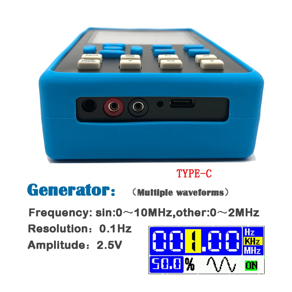 Двухканальный осциллограф цифровой вертикальный дисплей чувствительности FFT