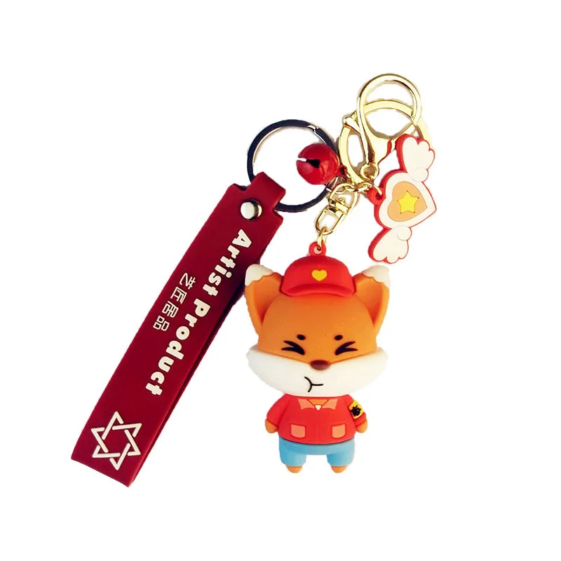 

q Version Of The Little Fox Doll Keychains Accessories Bag Doll Pendant Cute Key Chain Jewelry Pendant Lovers Key Rings