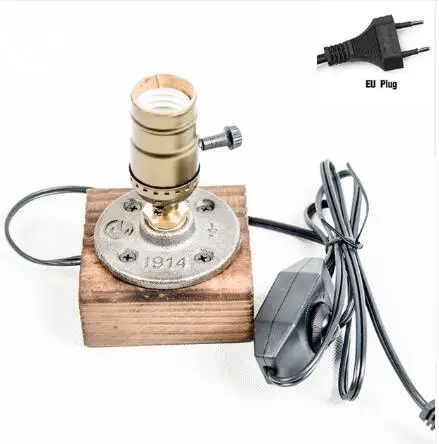 A-Dimming switch Винтажный Настольный светильник, деревянная настольная лампа, романтическая современная настольная лампа с регулируемой яркостью, домашняя романтическая лампа для чтения, офисный светильник Эдисона для учебы - Цвет корпуса: A-Dimming switch