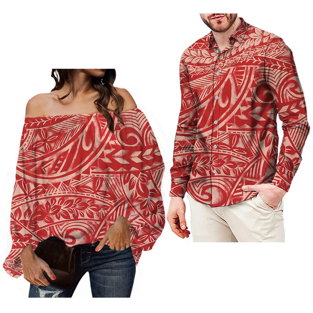 

Sexy Off Shoulder Tribal Print Chiffon Shirt Women Fashion One Neck Lantern Long Sleeve Pullover Tops Street Vintage Lady Blouse