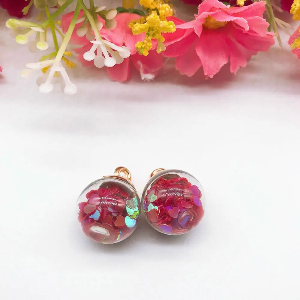 10 шт./пакет красочная прозрачная бутылочка стекло высоты украшенный шариком