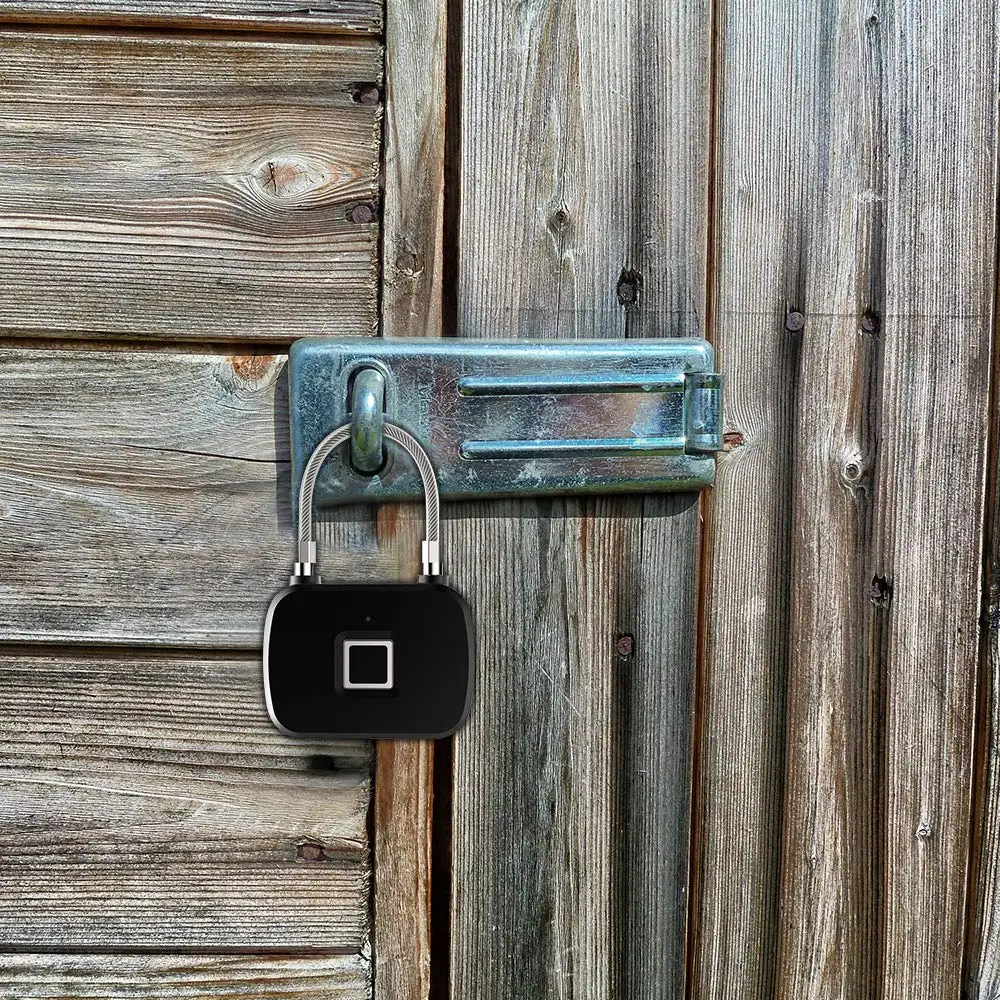 Замок без ключа HONTUSEC со сканером отпечатков пальцев USB зарядка для путешествий