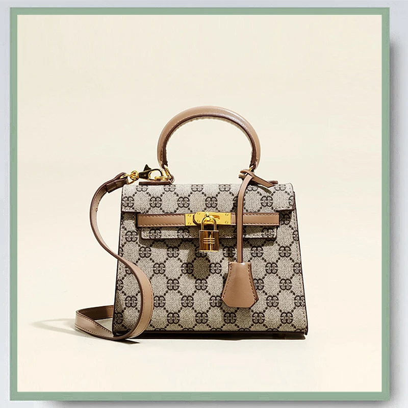 

Bags Women Panelled Design 100% Cowhide Shell Luxury Lock Decoration 3 models Elegant Fashion Ladies High Quality Handbags