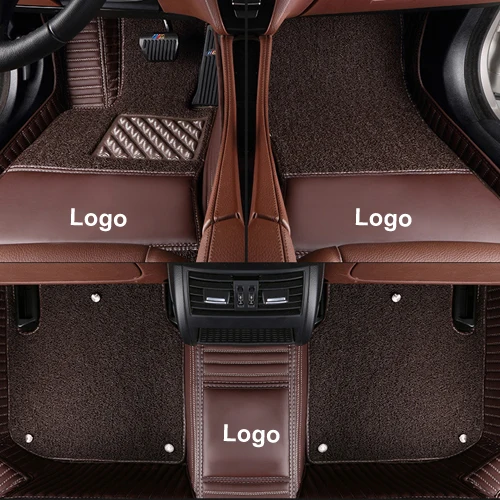Автомобильные коврики для Volkswagen passat B3 B4 B5 B6 B7 B8 2000- пользовательские подушечки для ног автомобильное ковровое покрытие Стайлинг автомобиля - Название цвета: Coffee