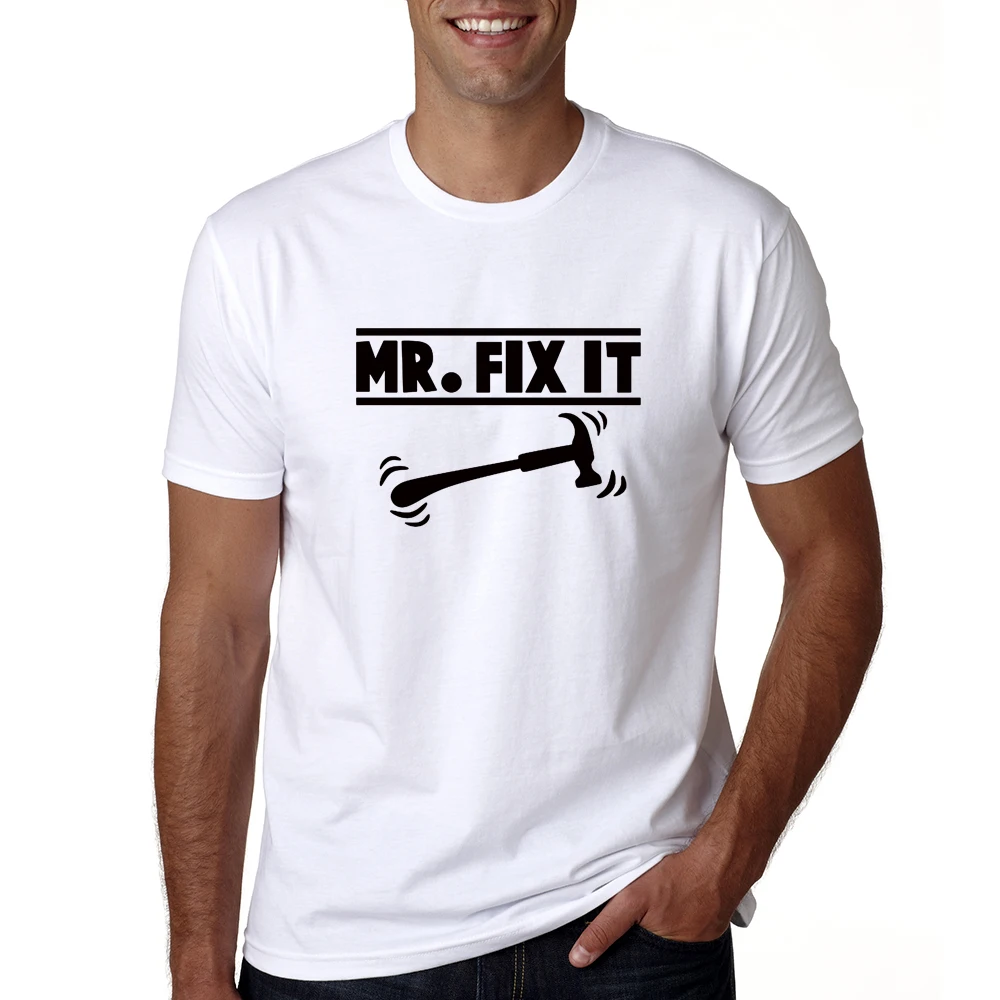 Mr Broke It and Mr Fix It, Семейные комплекты для папы и меня, футболки одежда для папы и ребенка футболка с короткими рукавами, 1 предмет
