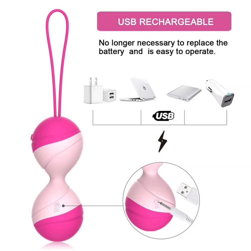 Массажный шарик с 10 мощными бесшумными режимом вибрации идеально сочетаются