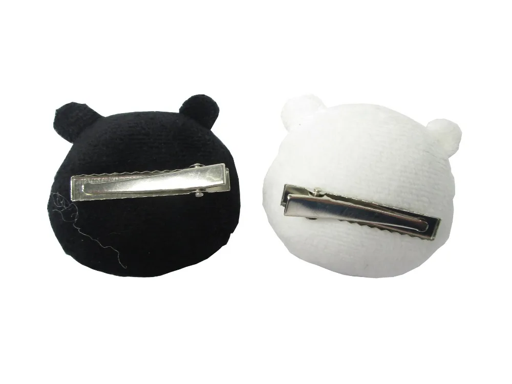 1 пара Dangan Ronpa Danganronpa заколка для волос Дзюнко Эносима Mono Kuma Белый Черный Медведь