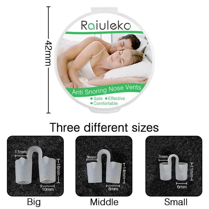 Мини силиконовый Анти Храп апноэ назальный расширитель стоп храп зажимы для носа