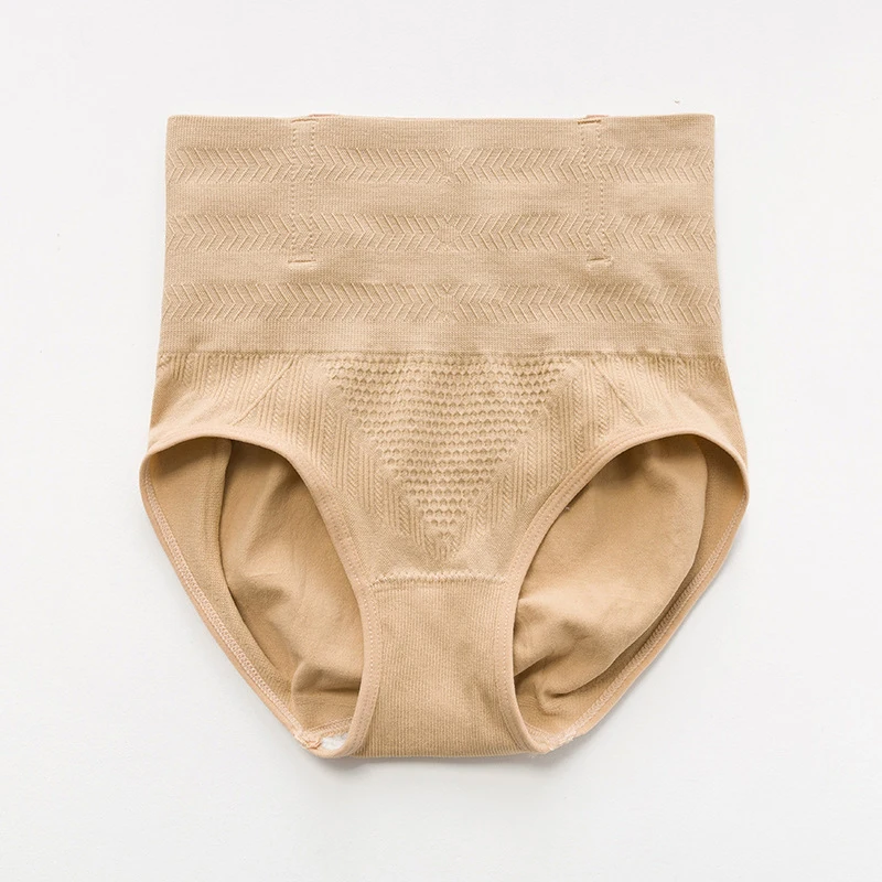 Женские хлопковые трусы с высокой талией однотонные Утягивающие бесшовный