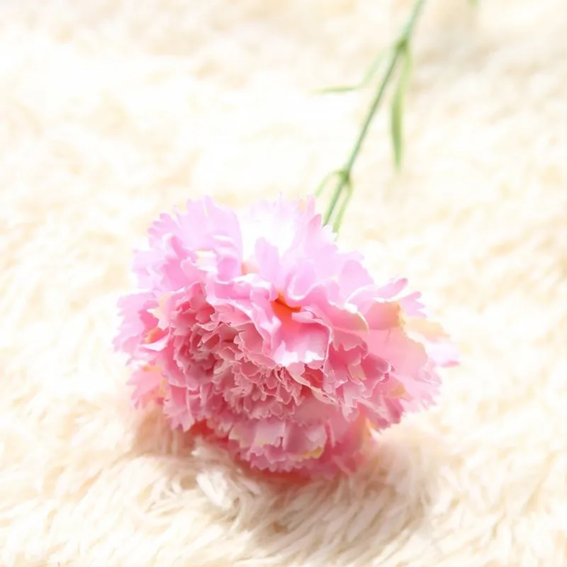 

Artificial Flower Single Head Carnation Home Decoration Flower Mother's Day Artificial Wedding Holiday Layout Scene Fake garden