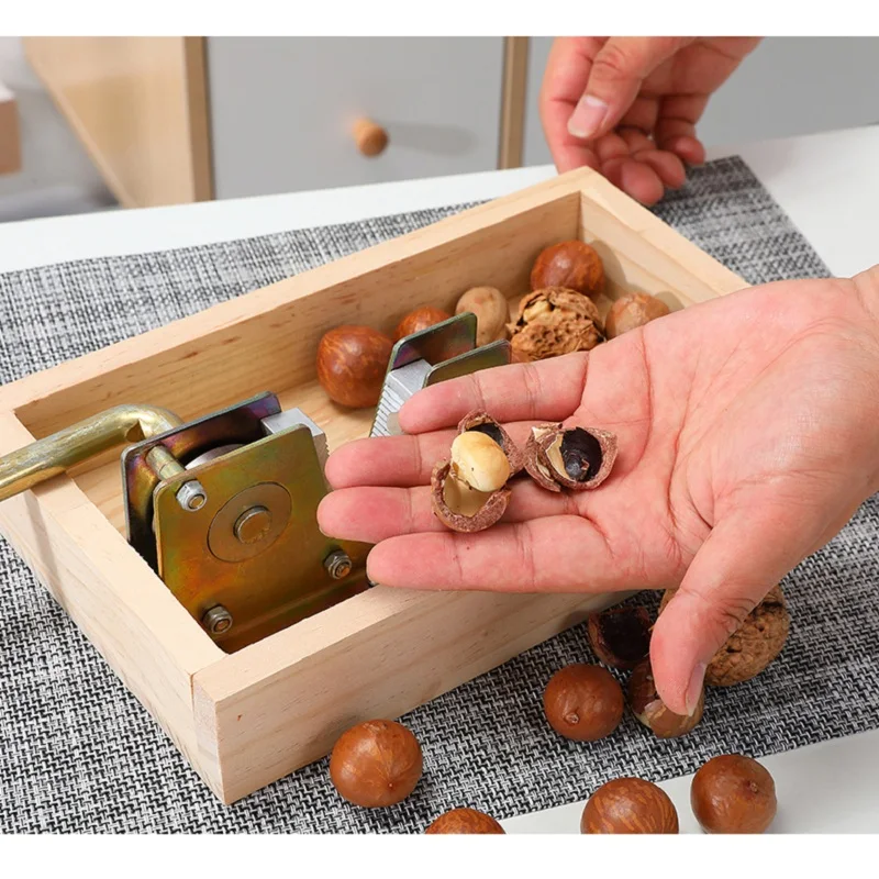 Manual Macadamia Nut Opener Cracker Machine Walnut Nutcracker Sheller Tool Opening Kitchen Accessories | Бытовая техника