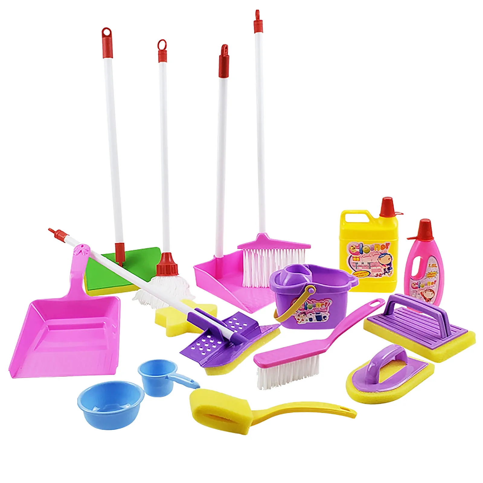 

Children Set di giocattoli per la pulizia e la igiene dei bambini carrello di pulizia per la pulizia di simulazione per