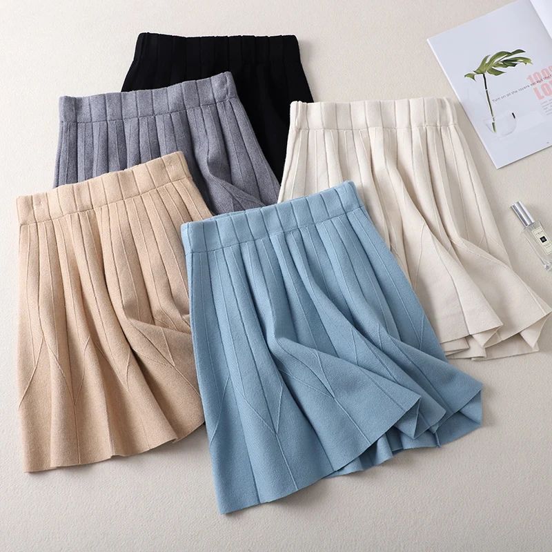 Женская трикотажная Мини-юбка с поясом на резинке | одежда