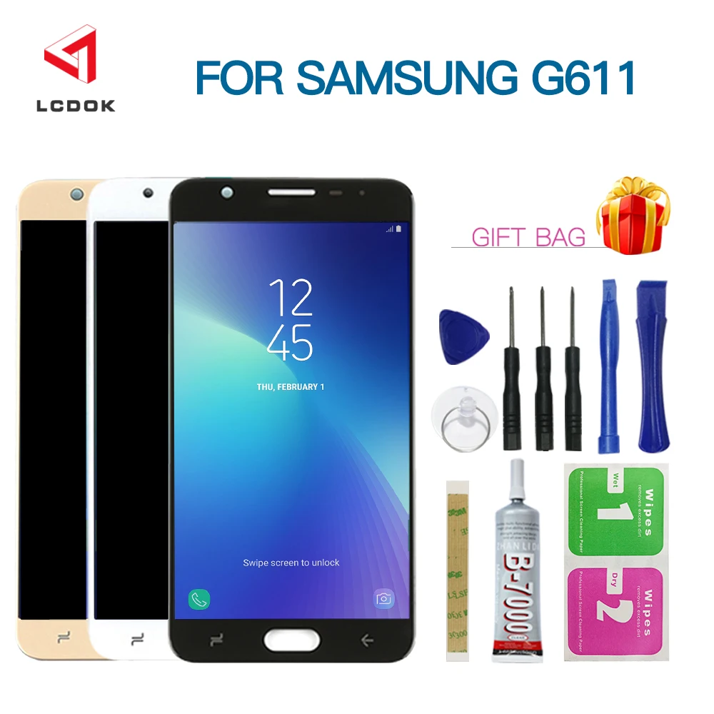 Яркость Регулируемый ЖК-дисплей для samsung Galaxy On7 Prime 2018 G611 G611F кодирующий