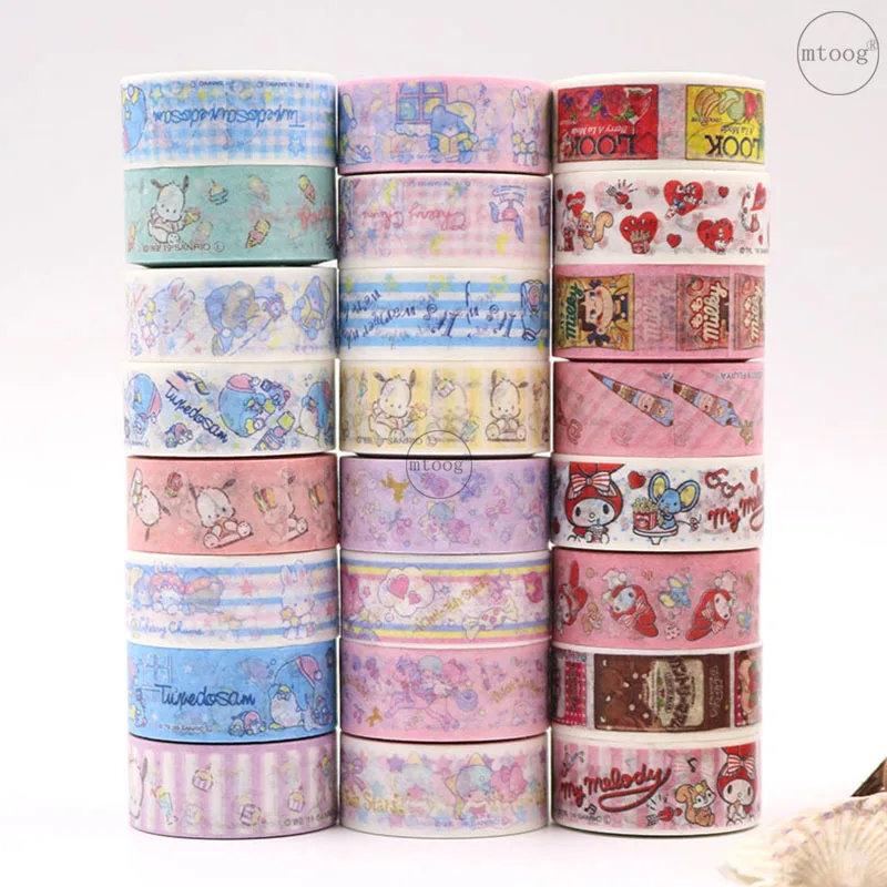 1 шт./1 партия клейкая лента из рисовой бумаги мультфильм декоративные клеящаяся
