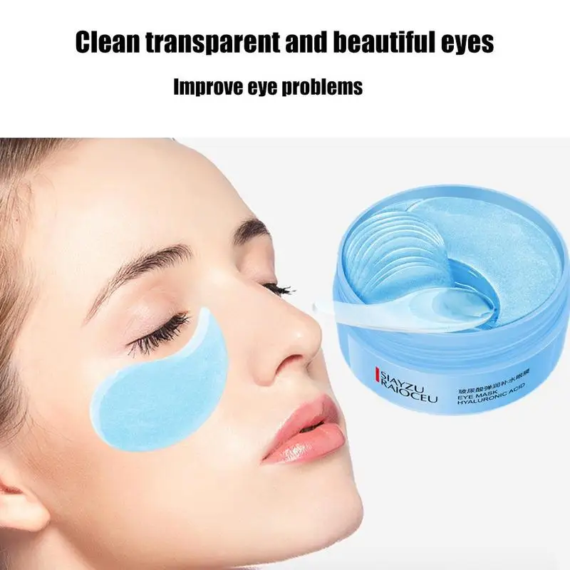 

Whitening Firming Eye Patch 60pcs Hyaluronic Acid Moisturizing Blue Mask Care Face Mask Sleep Remove Dark Eye Circles Z6I3