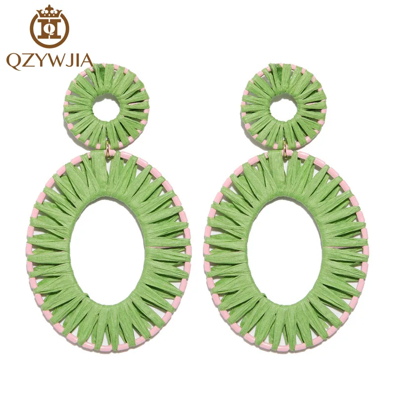 Овальные серьги в богемном стиле массивные серьги-подвески Lafite для женщин ручной