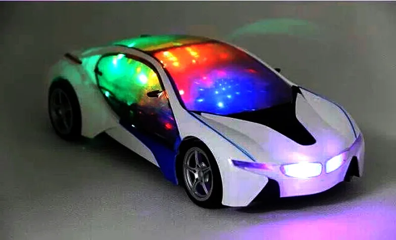 Новый 3D мигающий электрический автомобиль игрушка с подсветкой детские