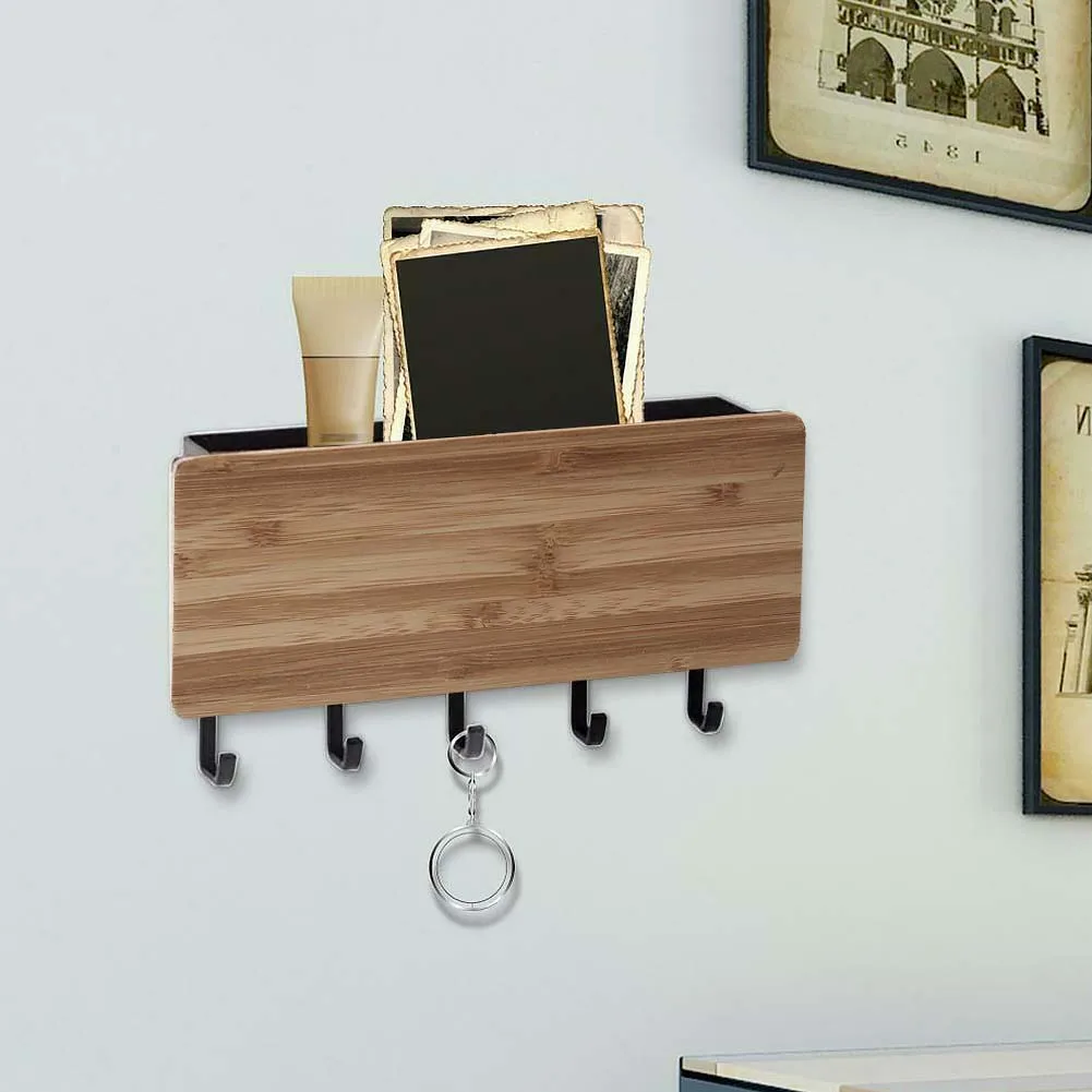 Space Saving Home Wall Hook Storage Rack Vintage Key Wooden Hanger Hallway Decorative Room Small Bedroom Door Back | Дом и сад