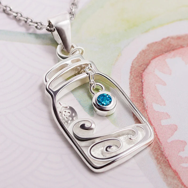 

[Gintama] Anime Gintoki Necklace 925 Sterling Silver Manga Role Pendant Women Sweets And Candy Action figure Cosplay Gift