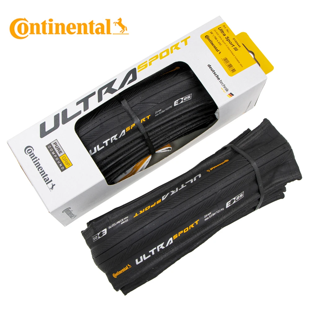 

1 par continental ultra sport iii 700x2 3/25 preto dobrável puregrip 3 bicicleta de estrada pneu dobrável