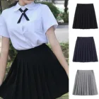 Юбка женская плиссированная с завышенной талией, повседневная Милая клетчатая трапециевидная юбка в японском стиле, школьная форма, мини-юбка для девочек, y2k, лето-осень