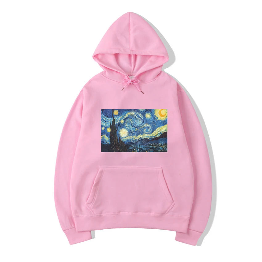 

Van Gogh Oil Painting Hoody Fashion New Hoodies Men Woman Unisex Streetwear Sweatshirt Autumn Winter Fleece Loose Hoodie