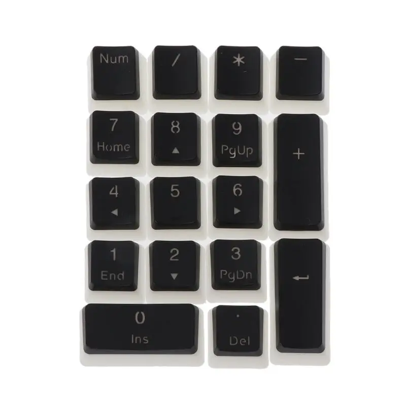

17 Key RGB Top Printed PBT Shot Backlit Keycap for cherry MX Switches Mechanical Keyboard Numpad R66F