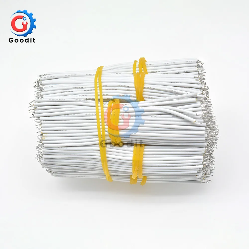 100 шт./компл. 24AWG гальванически лужёные макетная плата припоя кабель 24AWG 8 см Fly джемпер Оловянная проволока проводящие провода 1007-24AWG разъем провода
