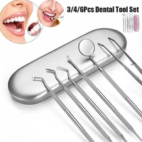 346 pcs dental mirror tool set tooth calculus remover tooth stains tartar tool dentist teeth whitening oral hygiene care kit