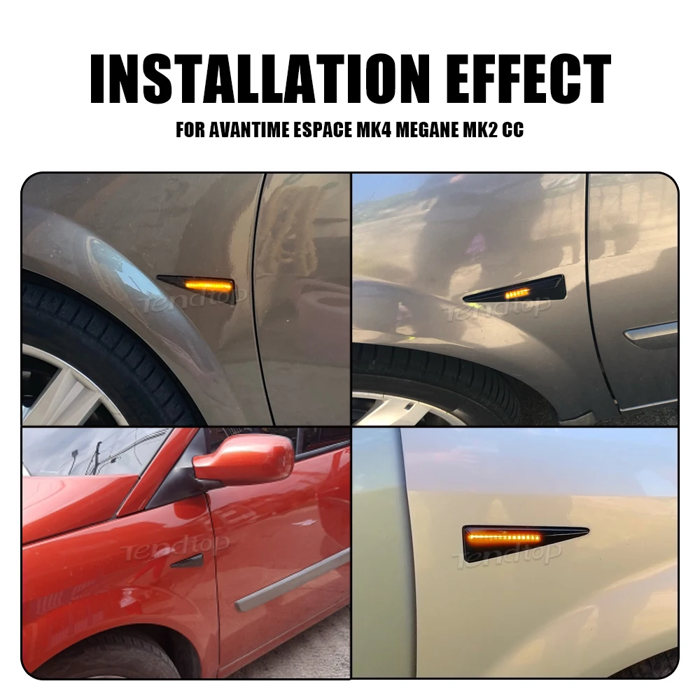 

2 шт., Автомобильные светодиодные сигналы поворота для Renault MK4