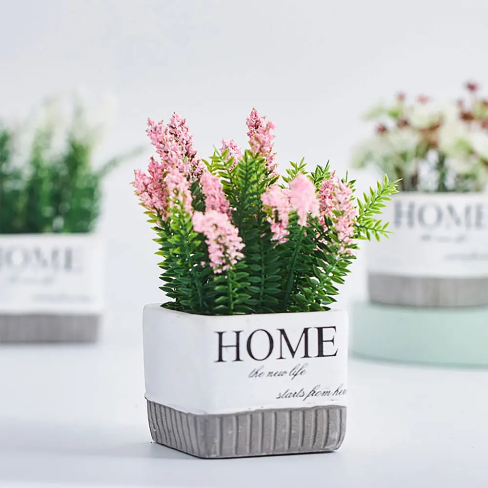 Моделирование из пластика в форме искусственных цветов мини-бонсай