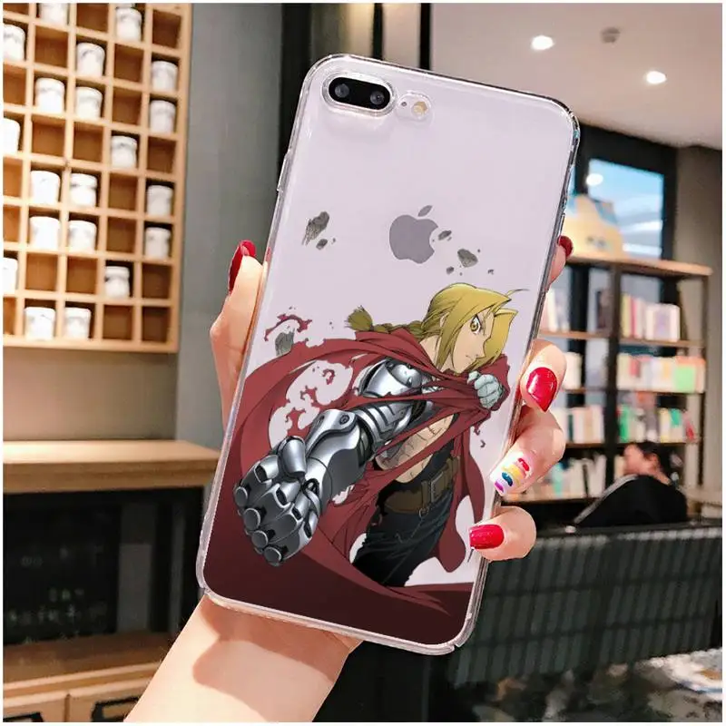 

Fullmetal Alchemist Edward Elric Phone Case For iPhone X XS MAX 6 6s 7 7plus 8 8Plus 5 5S SE 2020 XR 11 11pro max Clear funda