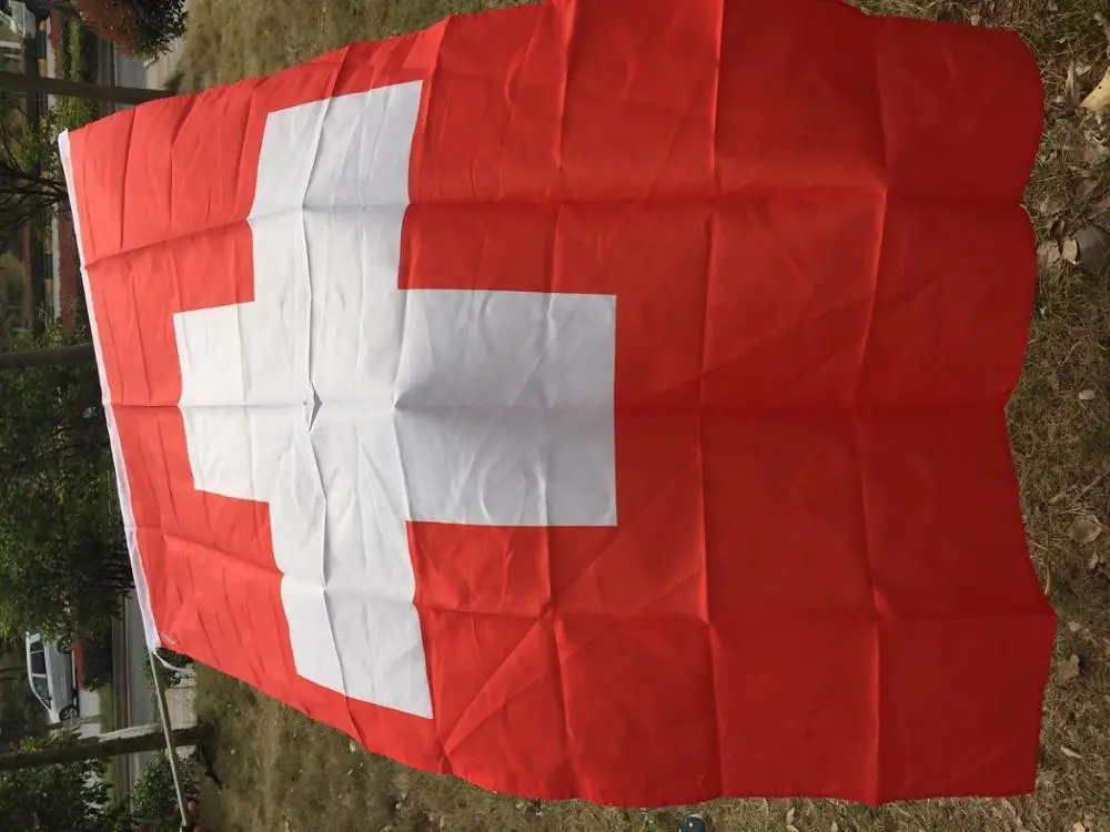 Бесплатная доставка Швейцарские национальные флаги Швейцария полиэстер висячий