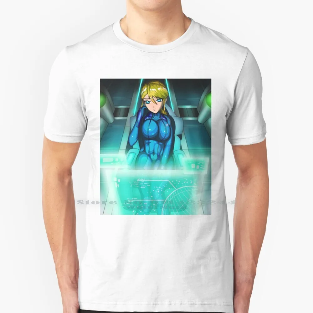 Samus T Shirt Cotton 6XL Zero Suit Samus Samus Fanart Nsfw Fanart Anime Pinup Anime Girls Videogames Videogame Fanart Sexy Hot