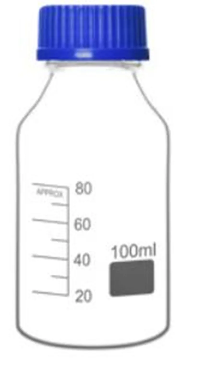 Синяя кепка флакон для реактивов прозрачный/Brown50-2000ml с резьбовым горлом из